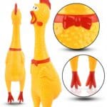 KURCZAK GUMOWY PISZCZĄCY ZABAWKA DLA PSA GRYZAK 17CM