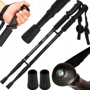 KIJEK KIJKI NORDIC WALKING TREKINGOWE KIJE ANTI-SHOCK MIX 135CM