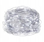 LAMPKI DRUCIK DRUCIKI 50 LED NA BATERIE BIAŁY ZIMNY 3X AA