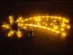 OZDOBA LED KOMETA NA BATERIE OKNO GWIAZDA BIAŁY CIEPŁY XXL 75CM
