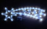OZDOBA LED KOMETA LAMPKI NA OKNO GWIAZDA BIAŁY ZIMNY XXL 75CM