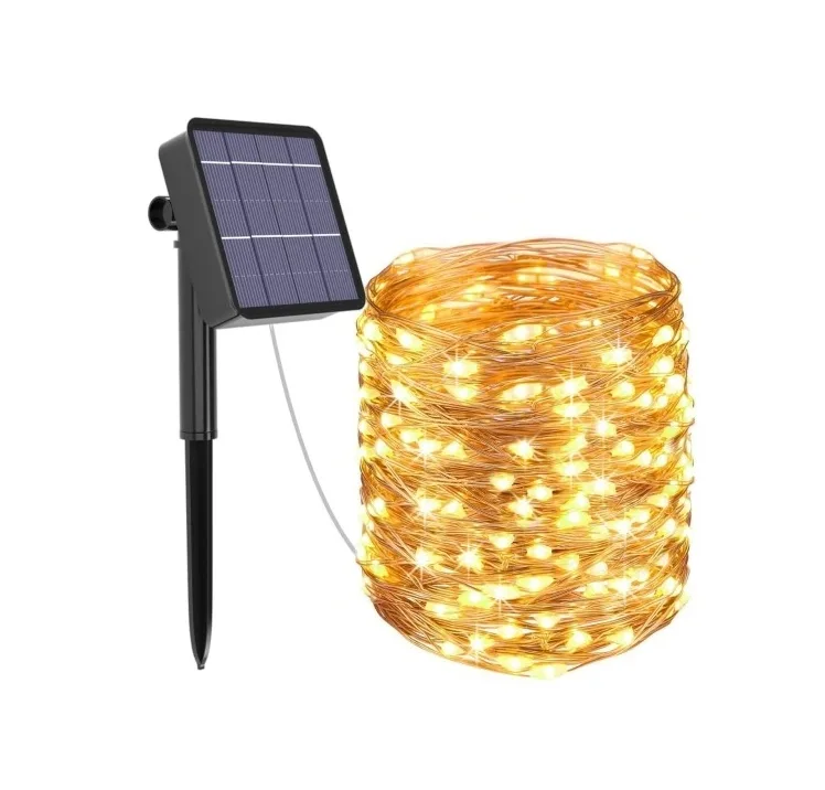 LAMPKI SOLARNE OGRODOWE GIRLANDA DRUCIK 200LED 20M