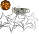 LAMPKI GWIAZDY ŚWIĄTECZNE KURTYNA GIRLANDA 50 LED