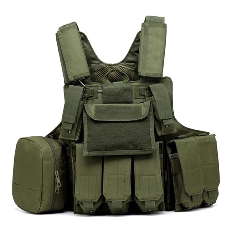 KAMIZELKA TAKTYCZNA WOJSKOWA 8 KIESZENI CZARNY OLIWKA - obrazek 2