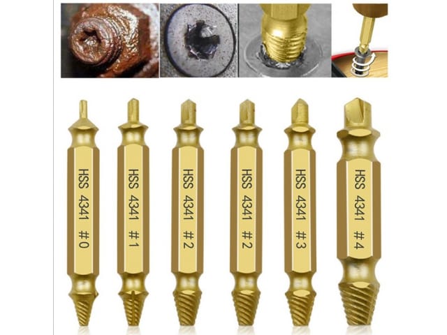 Zestaw do wykręcania zerwanych śrub 6 szt