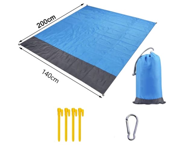 Mata plażowa 200 x 140 cm koc wodoodporny