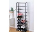 Półka na buty 30 par metalowa szafa Czarna