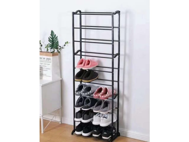 Półka na buty 30 par metalowa szafa Czarna