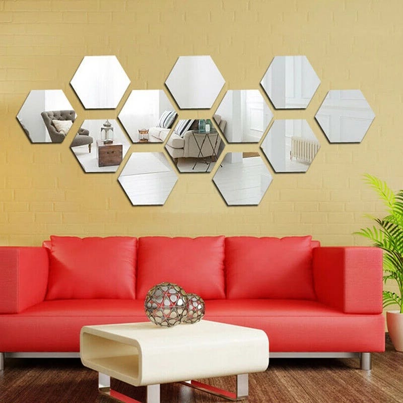 NAKLEJKA LUSTRO SZEŚCIOKĄTY 1 SZTUKA - obrazek 3