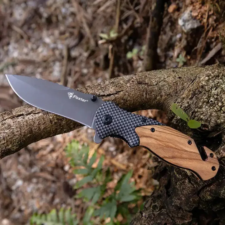 NÓŻ SKŁADANY RATOWNICZY MYŚLIWSKI SURVIVAL 21 cm - obrazek 4