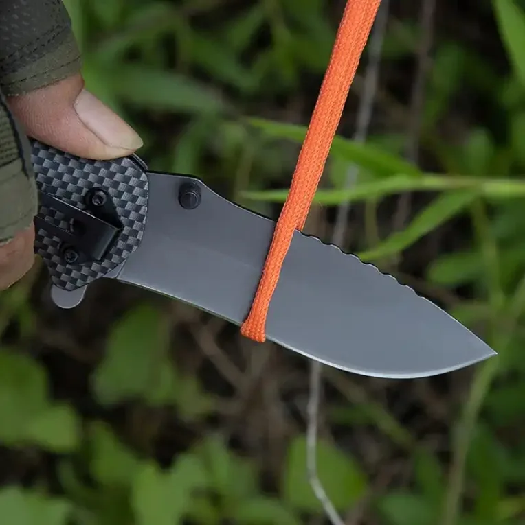 NÓŻ SKŁADANY RATOWNICZY MYŚLIWSKI SURVIVAL 21 cm - obrazek 3