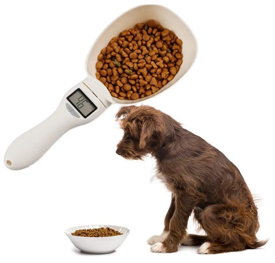 ŁYŻKA Z MIARKĄ WAGA NA KARMĘ DLA PSA KOTA PRZENOŚNA 800G