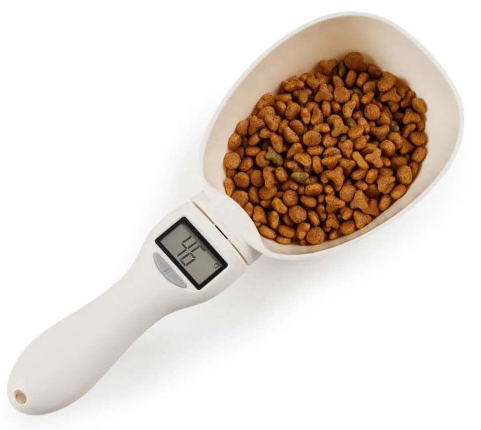 ŁYŻKA Z MIARKĄ WAGA NA KARMĘ DLA PSA KOTA PRZENOŚNA 800G - obrazek 3