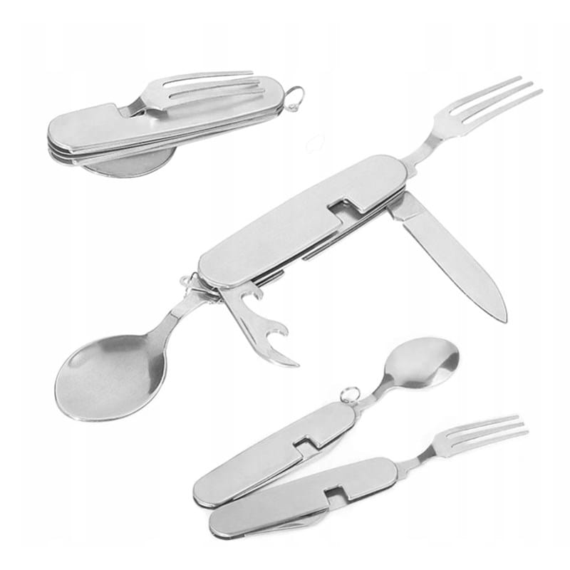 NIEZBĘDNIK TURYSTYCZNY 4w1 SZTUĆCE NÓŻ ŁYŻKA