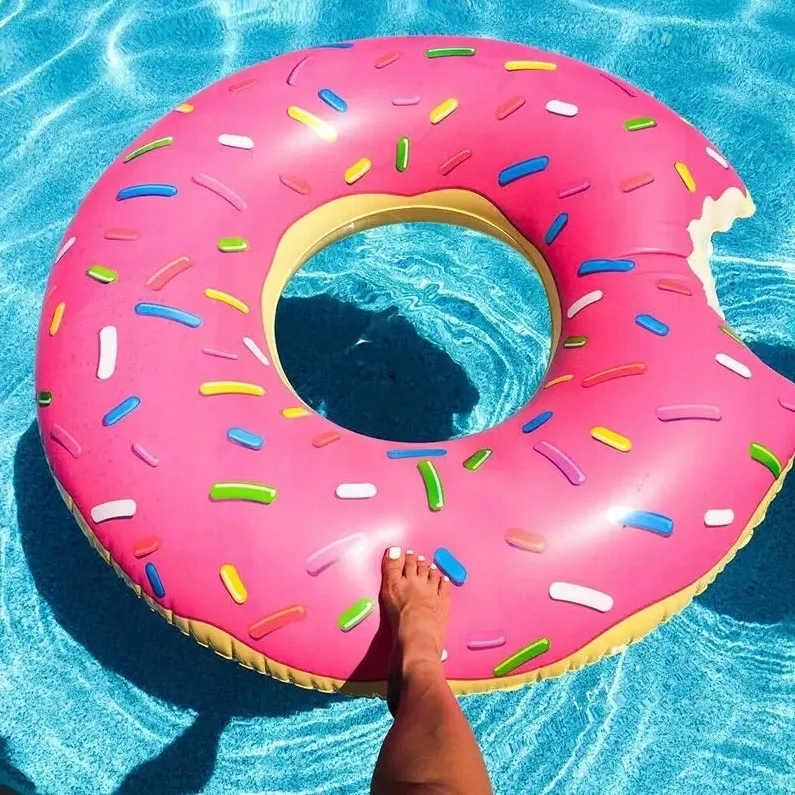 KOŁO DMUCHANE DO PŁYWANIA KÓŁKO MATERAC PONTON DONUT XXL 90CM - obrazek 6
