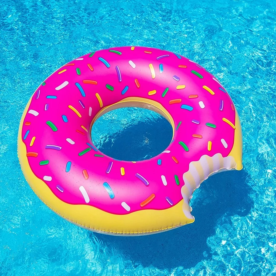 KOŁO DMUCHANE DO PŁYWANIA KÓŁKO MATERAC PONTON DONUT XXL 90CM - obrazek 4