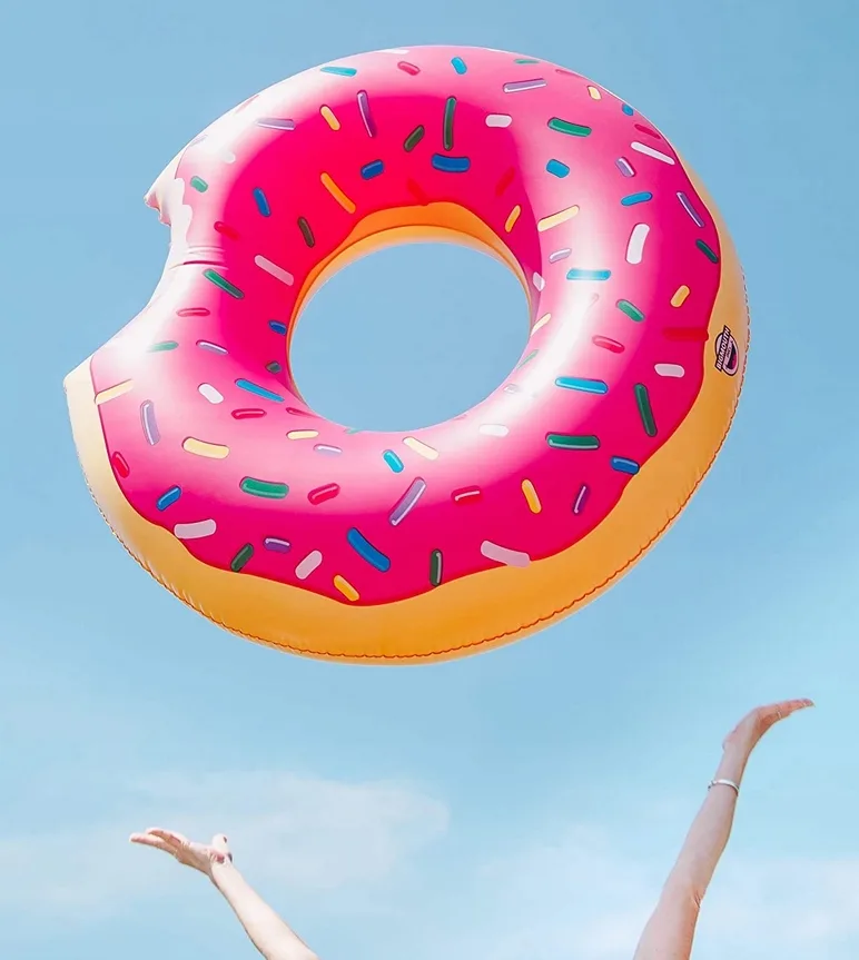 KOŁO DMUCHANE DO PŁYWANIA KÓŁKO MATERAC PONTON DONUT XXL 90CM - obrazek 5