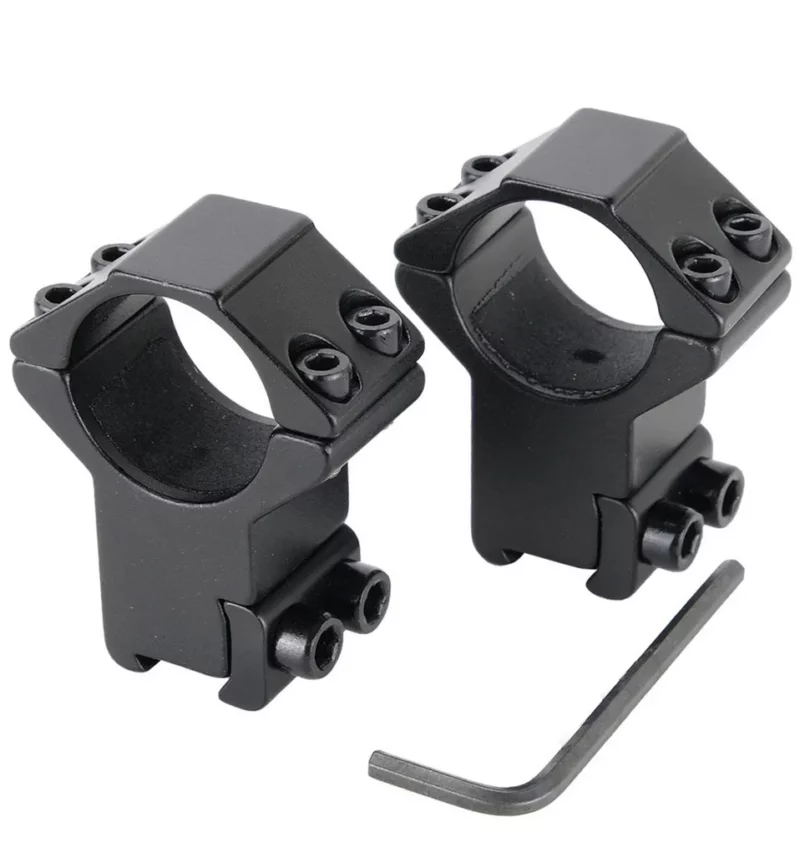MONTAŻ LUNETY DWUCZĘŚCIOWY WYSOKI 1″ SZYNA 11MM DOVETAIL KOŁEK STOPUJĄCY