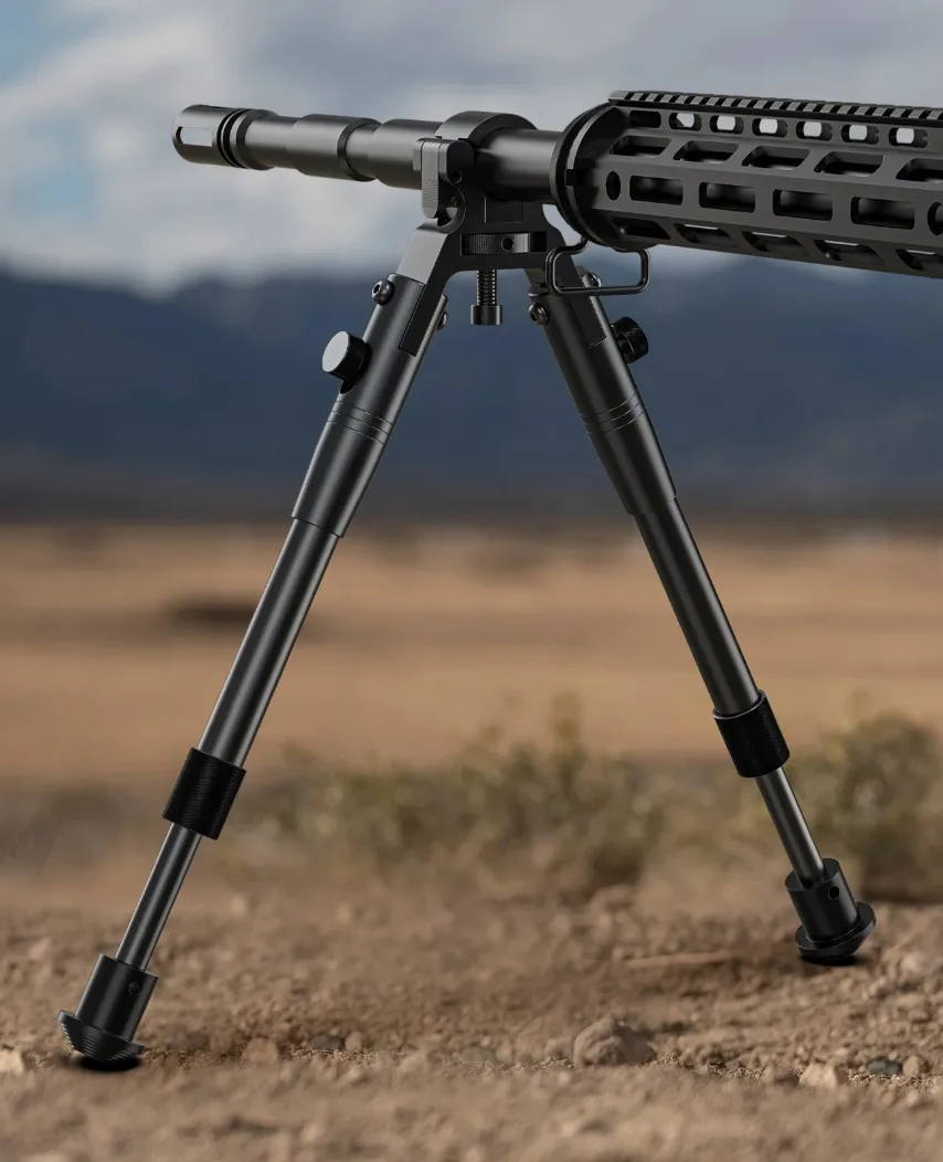 BIPOD DWÓJNÓG SKŁADANY UNIWERSALNY PODPÓRKA DO BRONI NA LUFĘ - obrazek 7