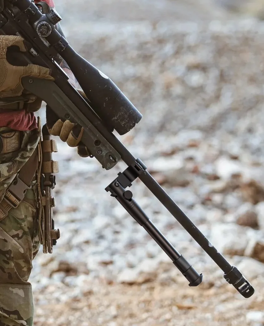 BIPOD DWÓJNÓG SKŁADANY UNIWERSALNY PODPÓRKA DO BRONI NA LUFĘ - obrazek 8