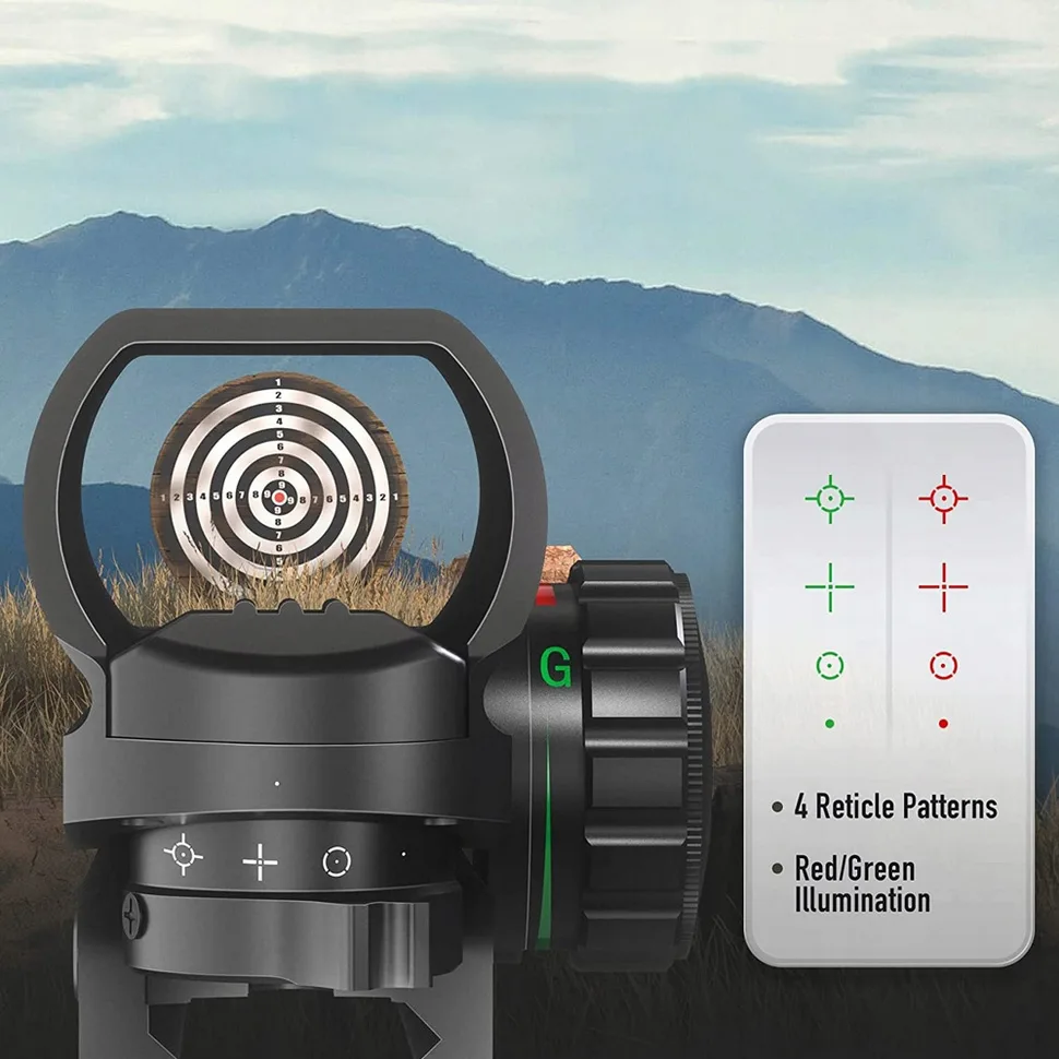 KOLIMATOR OPTYCZNY CELOWNIK REFLEKSYJNY KOLIMATOROWY REFLEX RED DOT KROPKA SZYNA 19-22MM - obrazek 7