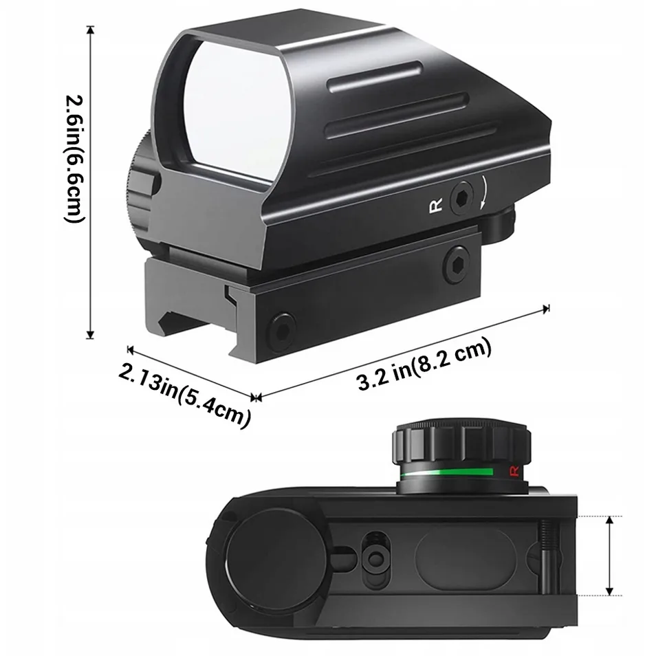 KOLIMATOR OPTYCZNY CELOWNIK REFLEKSYJNY KOLIMATOROWY REFLEX RED DOT KROPKA SZYNA 19-22MM - obrazek 5