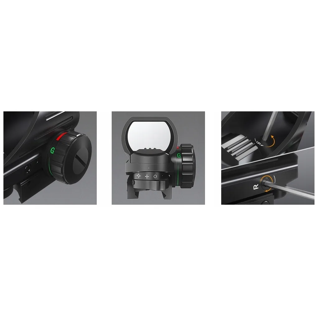 KOLIMATOR OPTYCZNY CELOWNIK REFLEKSYJNY KOLIMATOROWY REFLEX RED DOT KROPKA SZYNA 19-22MM - obrazek 6