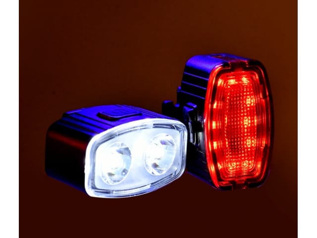 Lampka rowerowa przód tył LED na USB