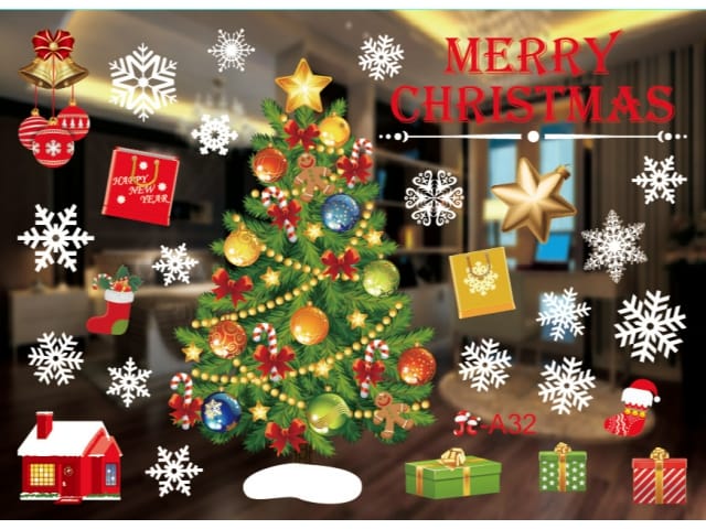 Świąteczne naklejki okienne JC-A32