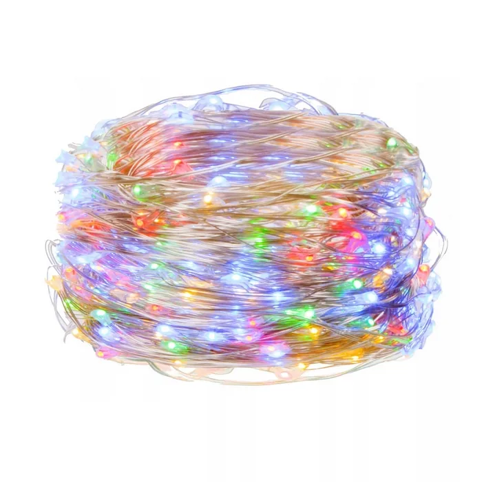 LAMPKI DRUCIK DRUCIKI 100 LED NA BATERIE MULTIKOLOR 3X AA