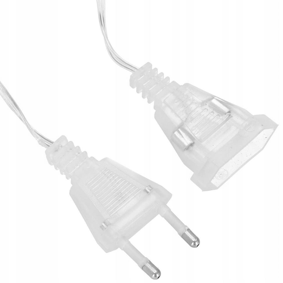 KURTYNA ŚWIETLNA LED DRUCIK SOPLE LAMPKI CHOINKOWE GIRLANDA NA PRĄD BIAŁY ZIMNY 3M + FLASH - obrazek 4