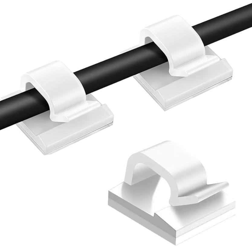 KLIPS DO KABLI SAMOPRZYLEPNY UCHWYT HAK NA KABLE PRZEWODY ELEKTRYCZNE MASKOWNICA ZESTAW 10SZT - obrazek 2