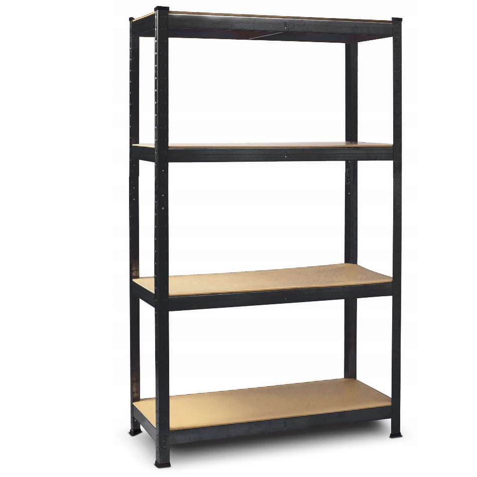 REGAŁ METALOWY MAGAZYNOWY GARAŻOWY CZARNY 4 PÓŁKI 700KG 172X80X30 - obrazek 2