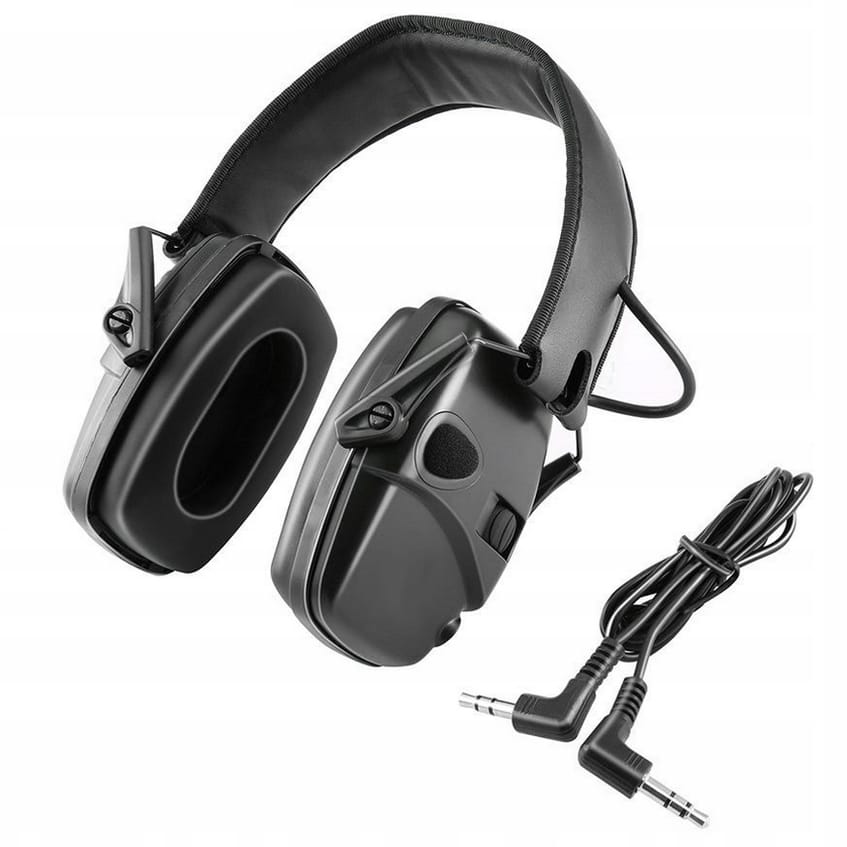 SŁUCHAWKI AKTYWNE STRZELECKIE TAKTYCZNE ELEKTRONICZNE NAUSZNIKI OCHRONNIKI SŁUCHU PRZECIWSZUMOWE - obrazek 3