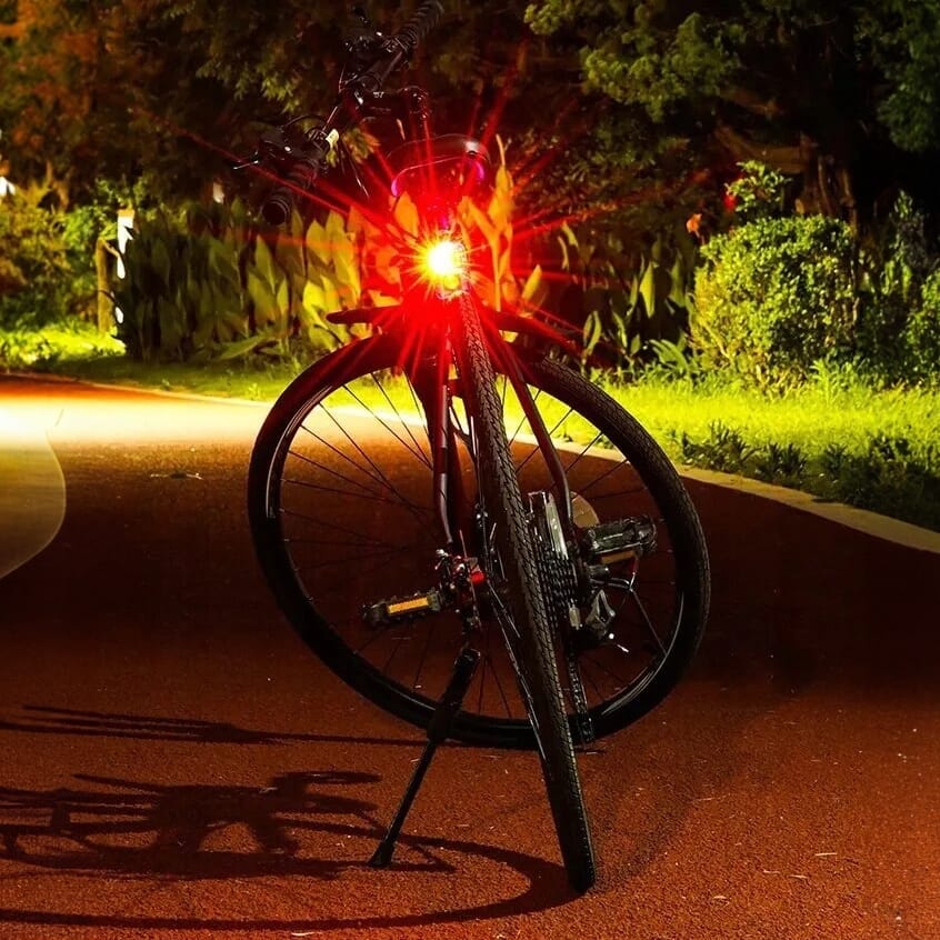 LAMPKA ROWEROWA LED PRZÓD TYŁ WODOODPORNA USB ZESTAW - obrazek 3