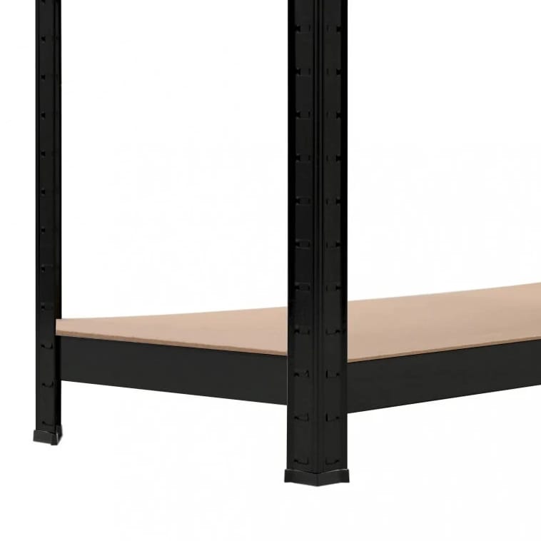 REGAŁ METALOWY MAGAZYNOWY GARAŻOWY CZARNY 5 PÓŁEK 875KG 180X90X40 - obrazek 7
