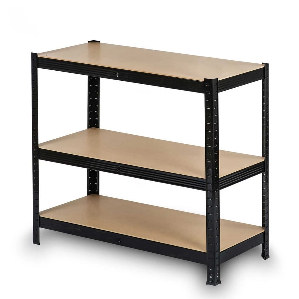 REGAŁ METALOWY MAGAZYNOWY GARAŻOWY CZARNY 5 PÓŁEK 875KG 180X90X40 - obrazek 3