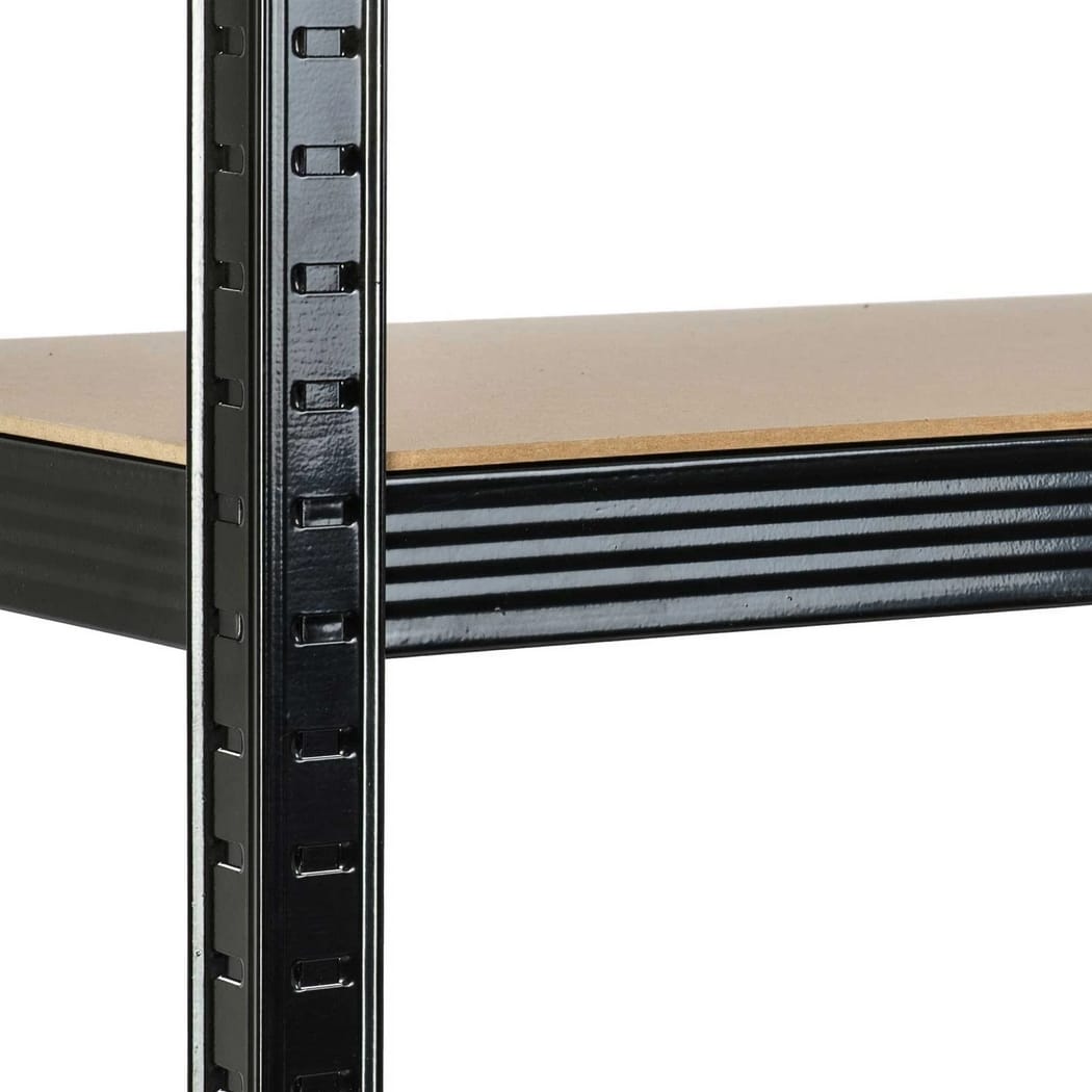 REGAŁ METALOWY MAGAZYNOWY GARAŻOWY CZARNY 5 PÓŁEK 875KG 180X90X40 - obrazek 4