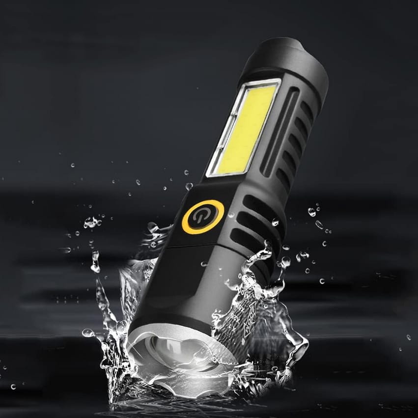 LATARKA TAKTYCZNA LED AKUMULATOROWA USB ZOOM DIODY XPE COB - obrazek 4
