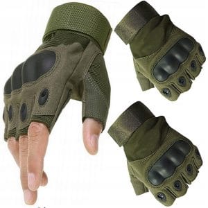 RĘKAWICE TAKTYCZNE MILITARNA WOJSKOWE BEZ PALCÓW WOJSKOWE OCHRONNE SURVIVAL XL