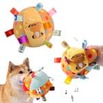 ZABAWKA DLA PSA KOTA PLUSZOWA PIŁKA PLUSZAK DZWONECZEK