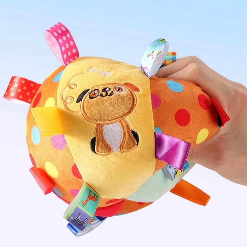 ZABAWKA DLA PSA KOTA PLUSZOWA PIŁKA PLUSZAK DZWONECZEK - obrazek 3