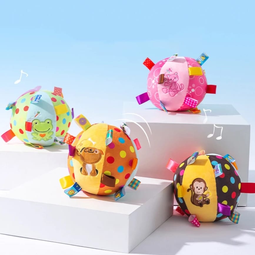 ZABAWKA DLA PSA KOTA PLUSZOWA PIŁKA PLUSZAK DZWONECZEK - obrazek 4