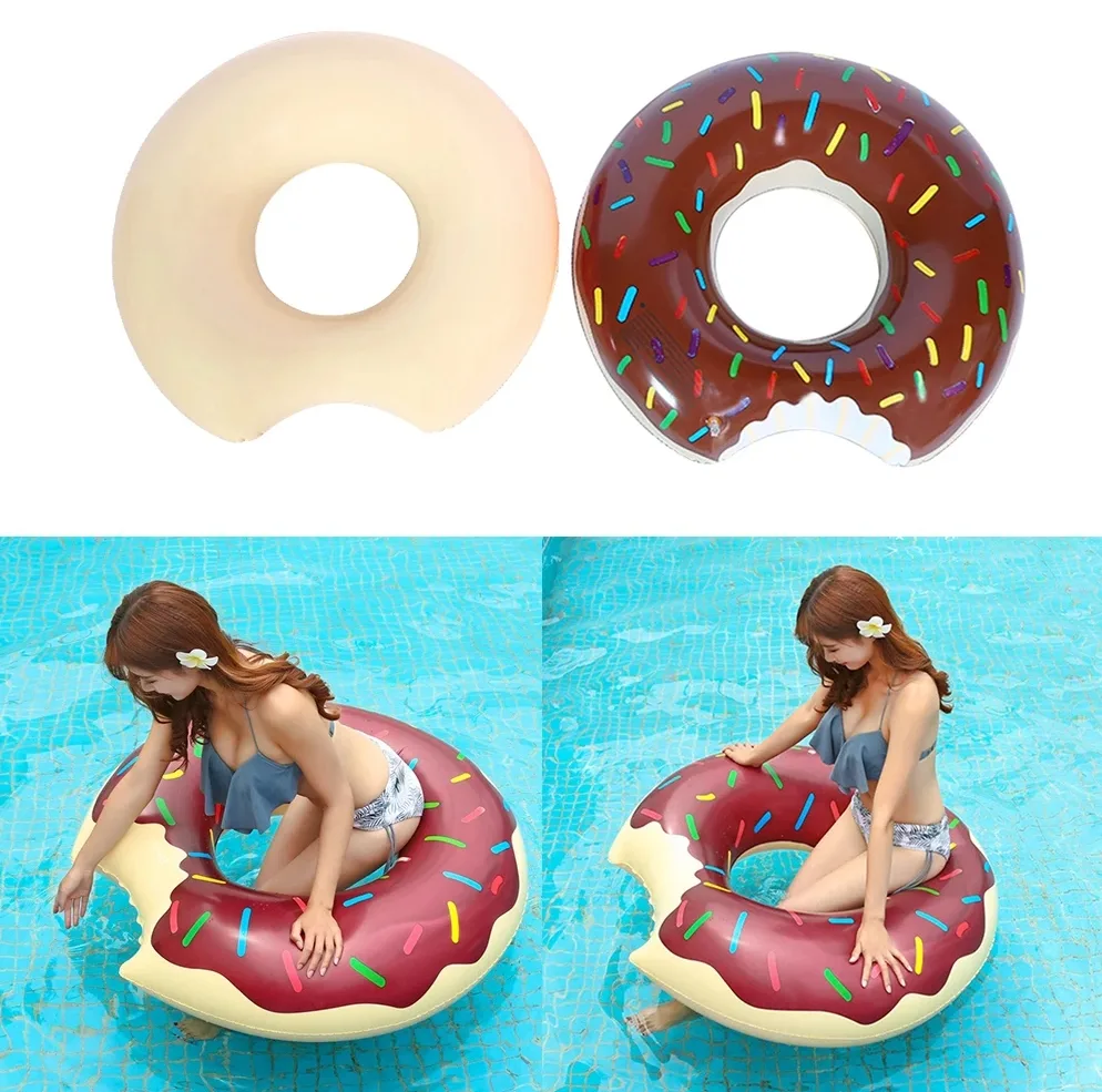 KOŁO DMUCHANE DO PŁYWANIA KÓŁKO MATERAC PONTON DONUT XXXL 120CM - obrazek 3
