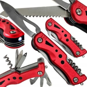 MULTITOOL SCYZORYK LATARKA NARZĘDZIE WIELOFUNKCYJNE SURVIVAL ETUI 12W1
