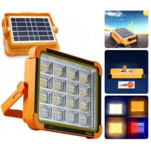 HALOGEN LED LAMPA ROBOCZA SOLARNA PRZENOŚNA REFLEKTOR POWERBANK USB-C 200W