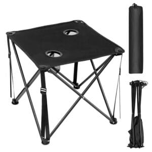 STOLIK TURYSTYCZNY STÓŁ KEMPINGOWY SKŁADANY CZARNY POKROWIEC 50CM