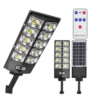LAMPA SOLARNA ULICZNA Z CZUJNIKIEM ZMIERZCHU RUCHU 300 LED 1500W