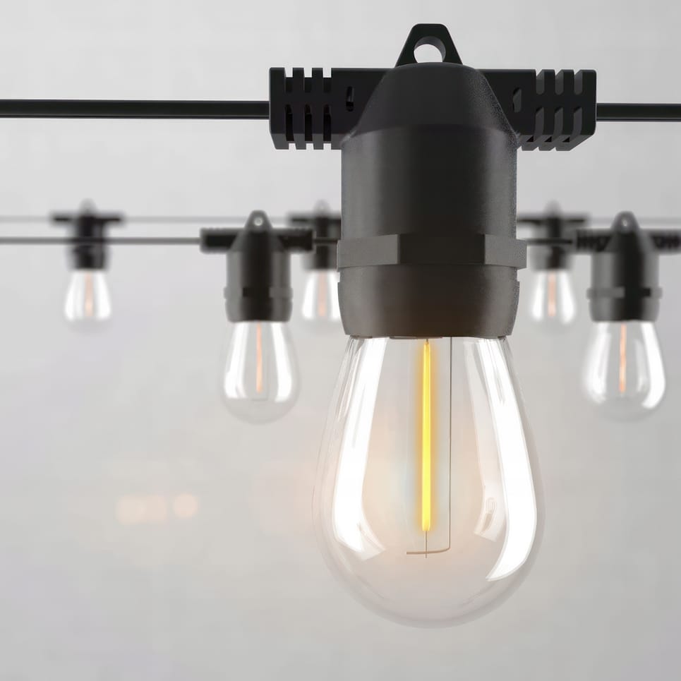 GIRLANDA SOLARNA OGRODOWA LAMPKI SOLARNE PANEL SOLARNY XL IP44 20X ŻARÓWKA LED E27 10M + PILOT - obrazek 7
