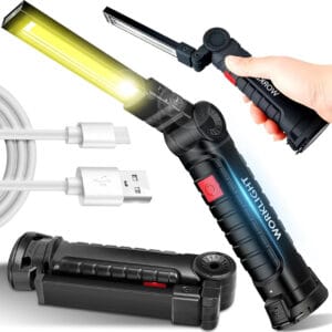 LAMPA WARSZTATOWA LAMPKA LATARKA GARAŻOWA ROBOCZA MAGNES USB 5W1